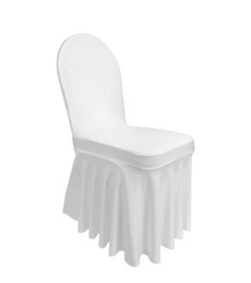 Housse de chaise blanche avec jupe