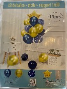 kit ballons - étoile BLEU & OR